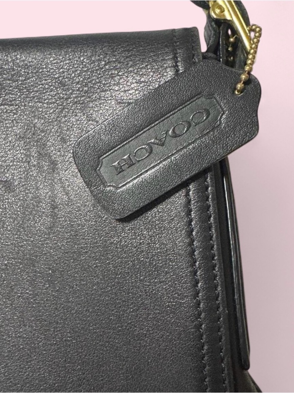 Vintage Coach Black Leather Crossbody with Hang Tag - Picture 3 of 6